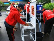 Edukasi dan Cegah Penyebaran Covid-19, Gugus Tugas dan Relawan Provinsi Bali Sasar Terminal dan Pasar Galiran Semarapura