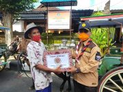 Pramuka Kwarda Bali Serahkan Bantuan Sembako melalui Kwarcab Klungkung