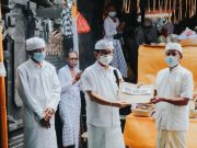 Harapkan Masyarakat Tetap Disiplin Prokes, Sekda Adi Arnawa Hadiri Karya Piodalan Pura Ratu Gede Sakti Jaya Mangsa Desa Cemagi