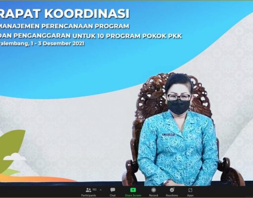 Ny. Putri Koster Hadiri Webinar TP PKK Pusat Terkait Perencanaan Program dan Penganggaran