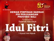 DPD PDI Perjuangan Provinsi Bali Ucapkan Selamat Hari Raya Idul Fitri 1444 H