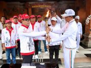 Api Obor Porprov Bali XVI Tahun 2025 Tiba di Kota Denpasar