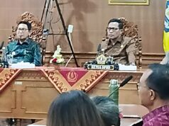 Ketua Komisi III DPRD Badung Ponda Wirawan Hadiri Pelantikan Direksi Perumda Pasar dan Pangan Mangu Giri Sidana