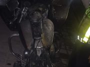 Diduga Korslet, Api Melahap Harley Davidson di Jalan Gumitir