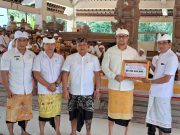 Wabup Bagus Alit Sucipta Hadiri Upacara Ngeratep Tapakan di Pura Dalem Bebalang Carangsari