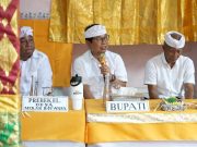 Bupati Adi Arnawa Tanda Tangani Prasasti di Pura Taman Sari Penyarikan Dalem