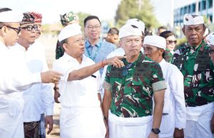 Dukung Program Strategis Nasional, Pangdam IX/Udayana Hadiri Peresmian Pembangunan PSEL Denpasar Raya