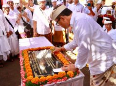 Walikota Jaya Negara Hadiri Karya Ngenteg Linggih Pura Gunung Sari Desa Adat Peraupan