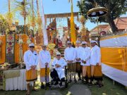 Wali Kota Jaya Negara Hadiri Puncak Karya Padudusan Alit di Kawasan Pantai Matahari Terbit Sanur
