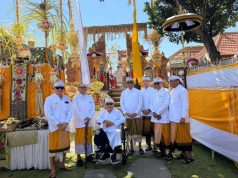 Wali Kota Jaya Negara Hadiri Puncak Karya Padudusan Alit di Kawasan Pantai Matahari Terbit Sanur