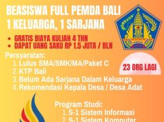 Beasiswa Full Pemprov Bali di STIKOM Bali, Tersisa Kuota 23 Orang