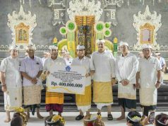 Karya Ngenteg Linggih Banjar Puseh Sading, Bupati Adi Arnawa dan Wabup Bagus Alit Sucipta Serahkan Hibah Upakara